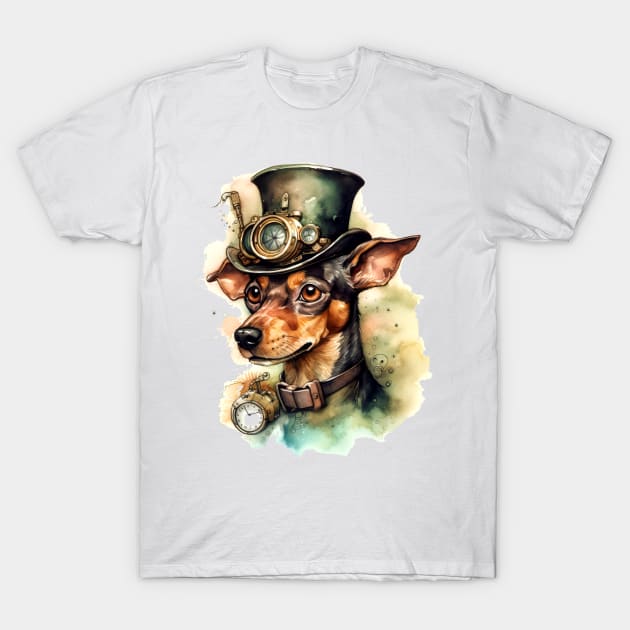 Steampunk dog T-Shirt by erzebeth